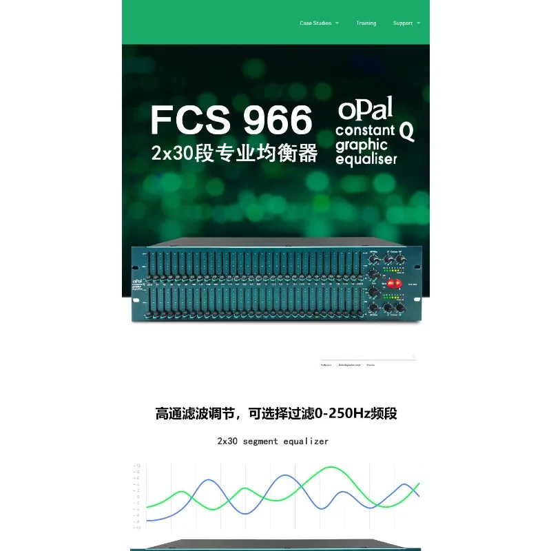 FCS966 30-band Graphic Equalizer Professional Home Stage Performance Wedding KTV Karaoke Conference Tuner
