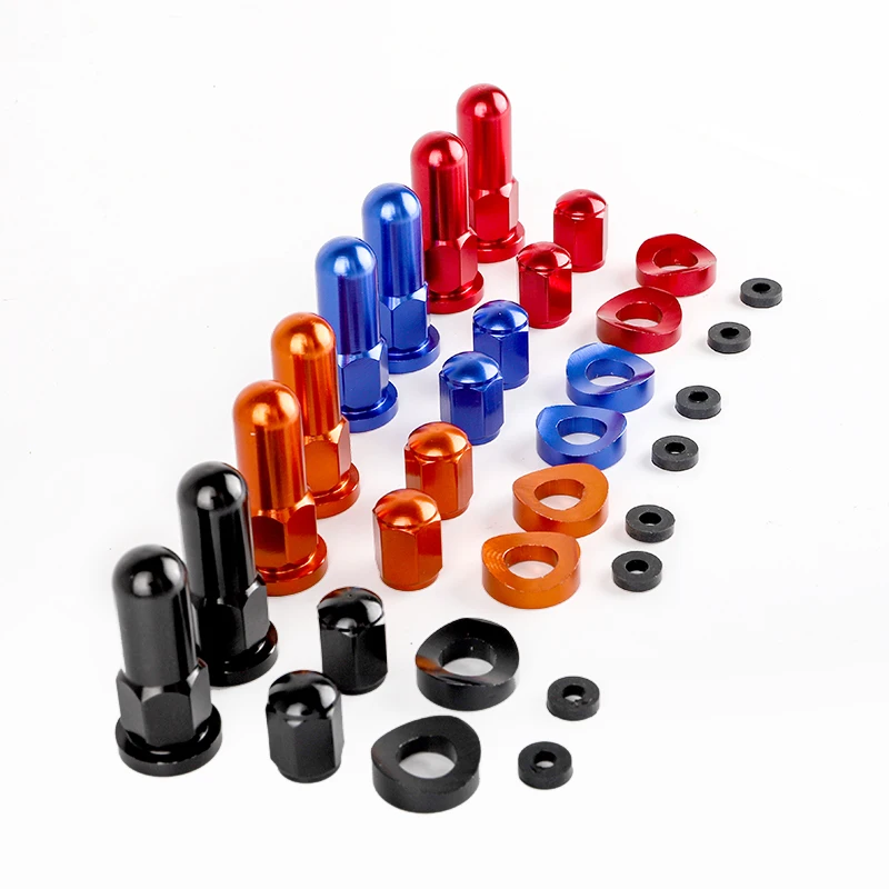 Motocross CNC Valve Cap Dirt Bike Rim Lock Nuts Bolts Spacer For KTM Honda Yamaha YZ250F YZ450F WR250R WR450R WR250F WR450F Part