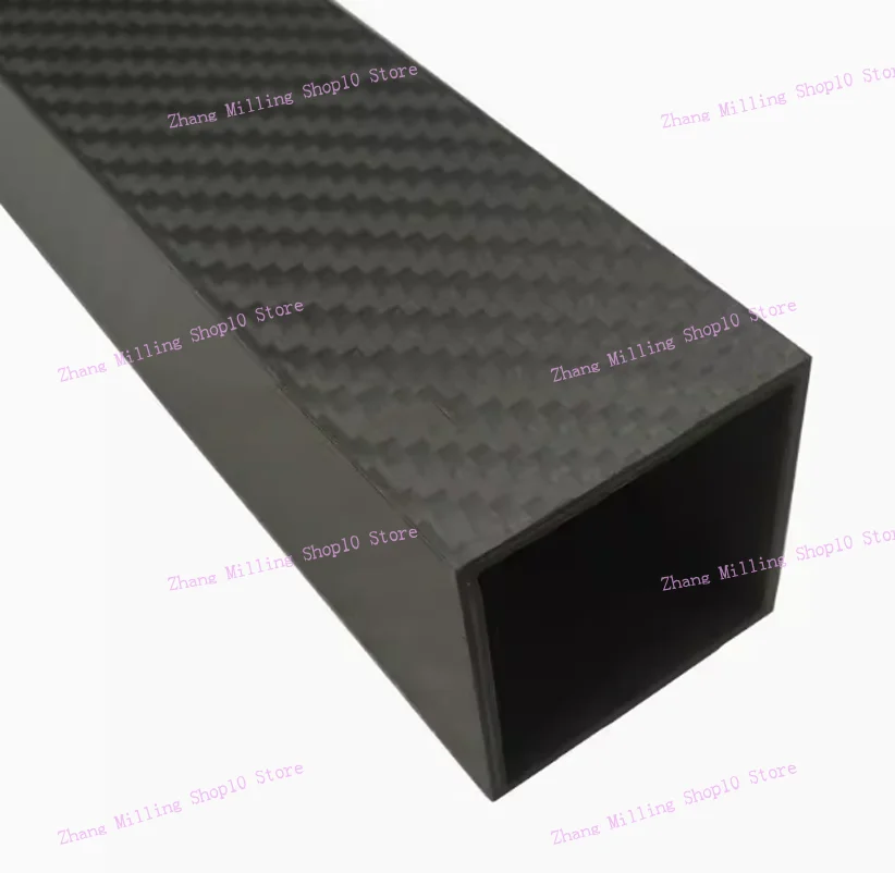 1PC Rectangle 3K Full Carbon Fiber Square Tube Twill Matte High Strength Pipe Length 500mm OD 10mm 15mm 20mm 22mm 25mm 30mm