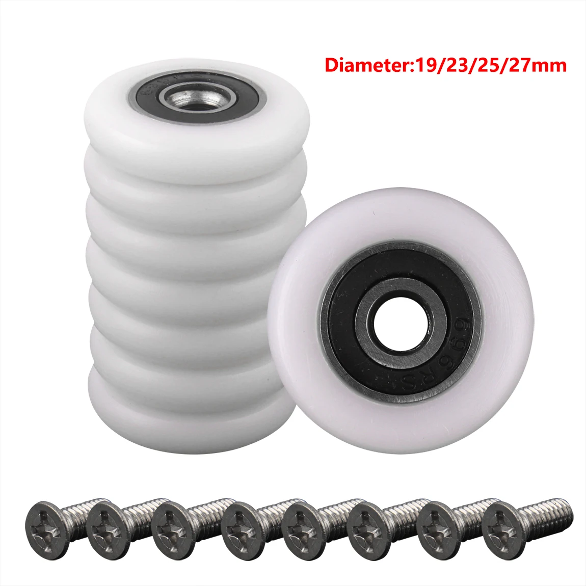 Aksesori kamar mandi roda roller, Kabinet shower mandi 19/23/25/27mm 8 buah/set