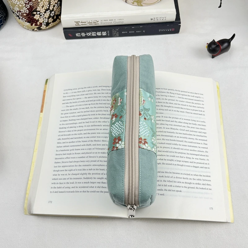 

Fabric zipper pencil case, stationery pouch, portable multifunctional student stationery box, pencil storage bag