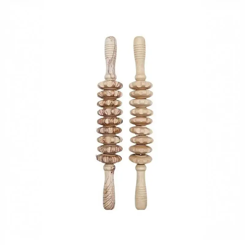 Wooden Roller Massage Stick Lightweight Portable Body Massager for Hikers Post Hiking Leg Muscle Relaxation