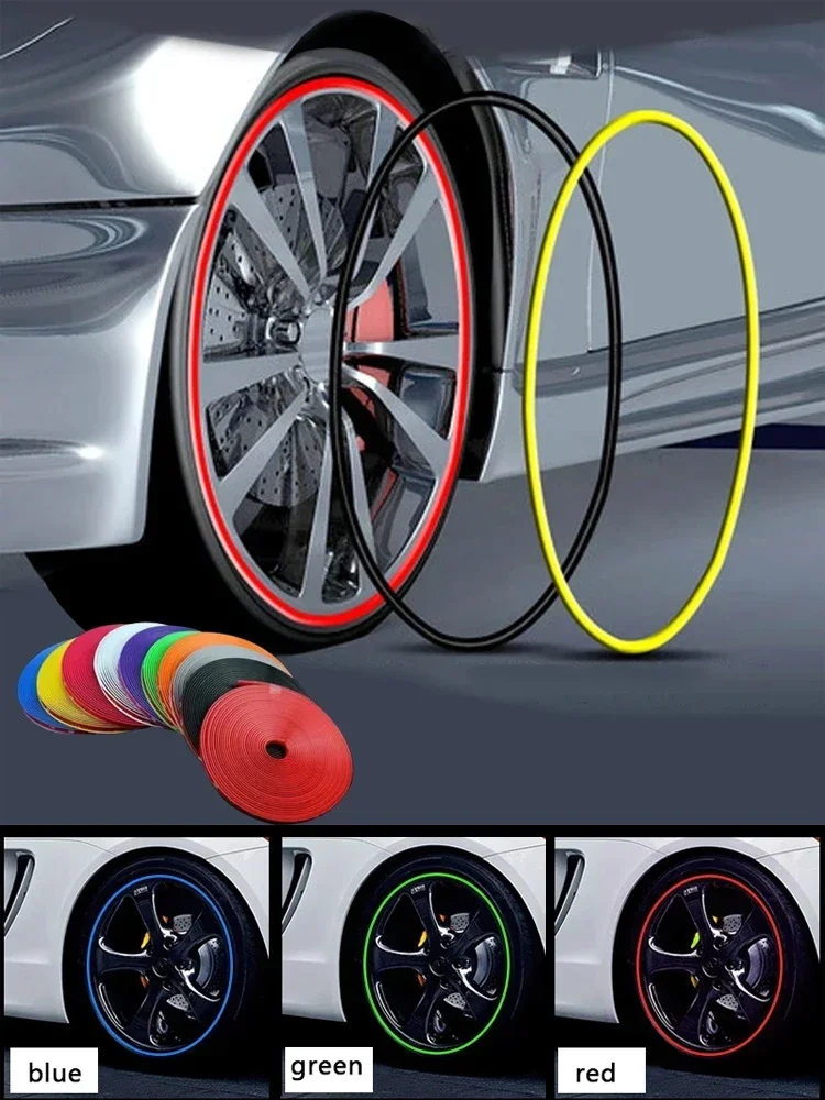 Bande décorative universelle pour roue de voiture, 8M, nouvelle mode, bande de protection pour jante de voiture, couverture de protection des bords des roues, accessoires de décoration