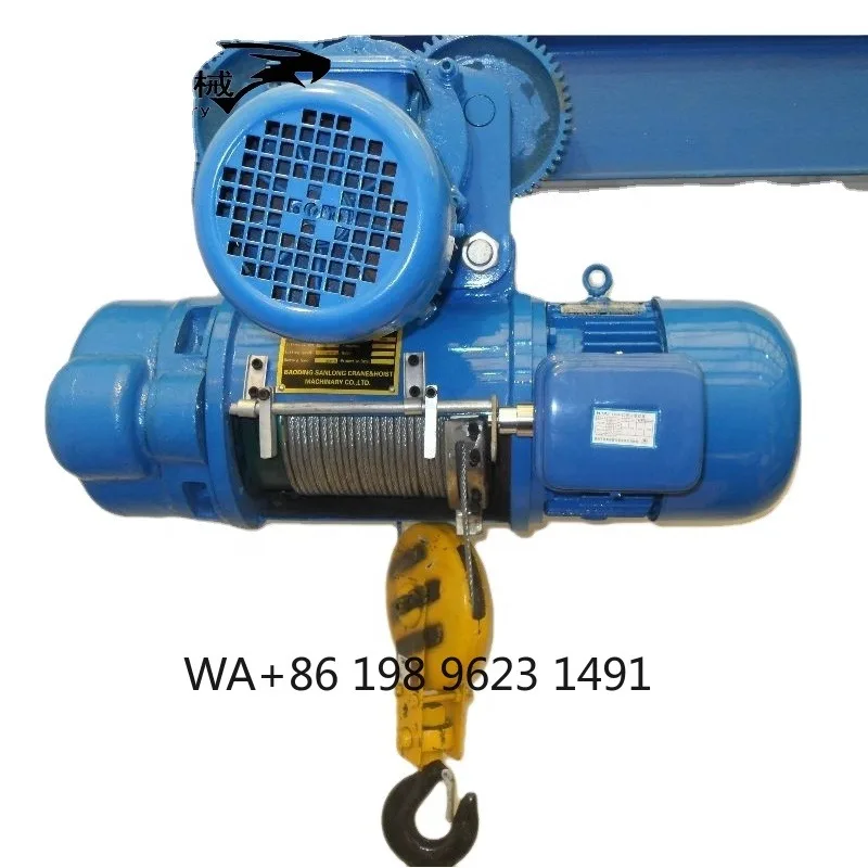 

2 Ton Wireless Remote Control Electric Wire Rope Hoist High Strength Steel Lifting Winch for Mining Construction Industrial