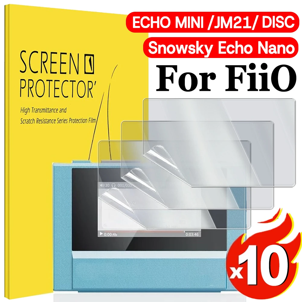 1-10PCS Soft PET Film for FiiO JM21/ECHO MINI/Snowsky Echo Nano/DISC Music Player Screens Flexible Anti-Shatter Screen Protector