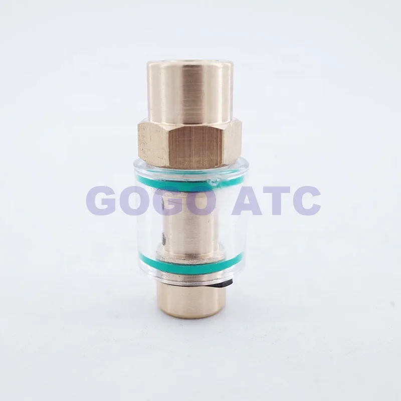 Screw Air Compressor Oil Return Check Valve 15bar Hexagonal Oil Return Pipe Check Valve 1/8 1/4 Orifice 2.0mm Transparent Visual