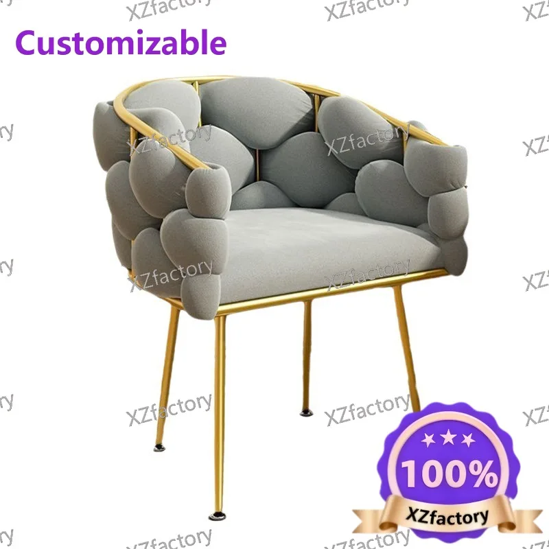 Factory Direct 2026 Top Rated Makeup Chair Home Room Backrest Simple Nail Art Petal Stool