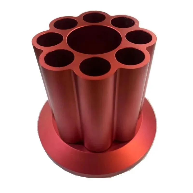 Rotating pen holder Office desktop round storage box Lipstick makeup brush cup Aluminum anodized pencil storage box