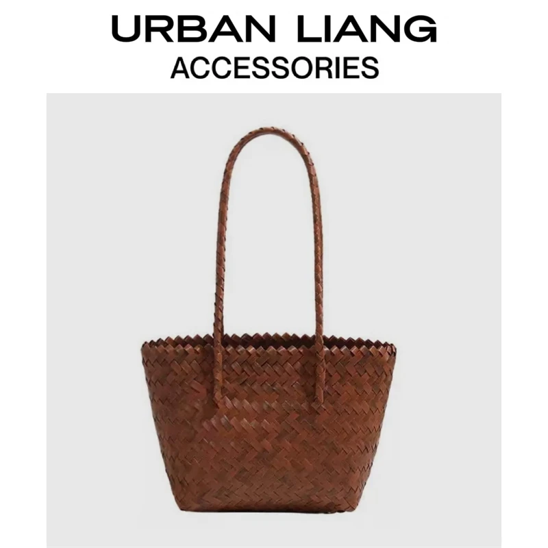 

UR Beach Vaion Large Capaci Wier Handbag Faionable Buet St Weaving Bag Casual Double Strap oulder Tote Bag