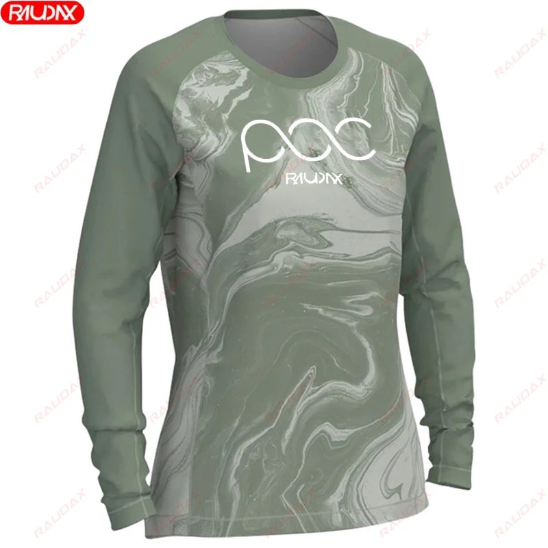 RAUDAX POC New Autumn Women\'s Cycling Shirt Breathable Cycling Long Sleeve MTB Bicycle Downhill Jersey Spring Cycling Sweatshirt