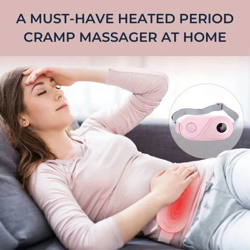 TAKROL Waist Massager Warm Uterine Electric Period Cramp Massager Vibrator Heating for Menstrual Relief Belt Care Waist Stomach