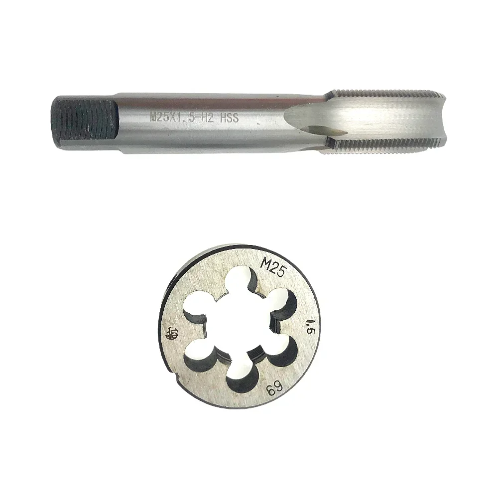 

M25 X 1.5 Tap and Die Right Hand M25x1.5 Metric Thread Tap Die Set High Speed Steel M25 x 1.5 Threading Tool Hand Tools
