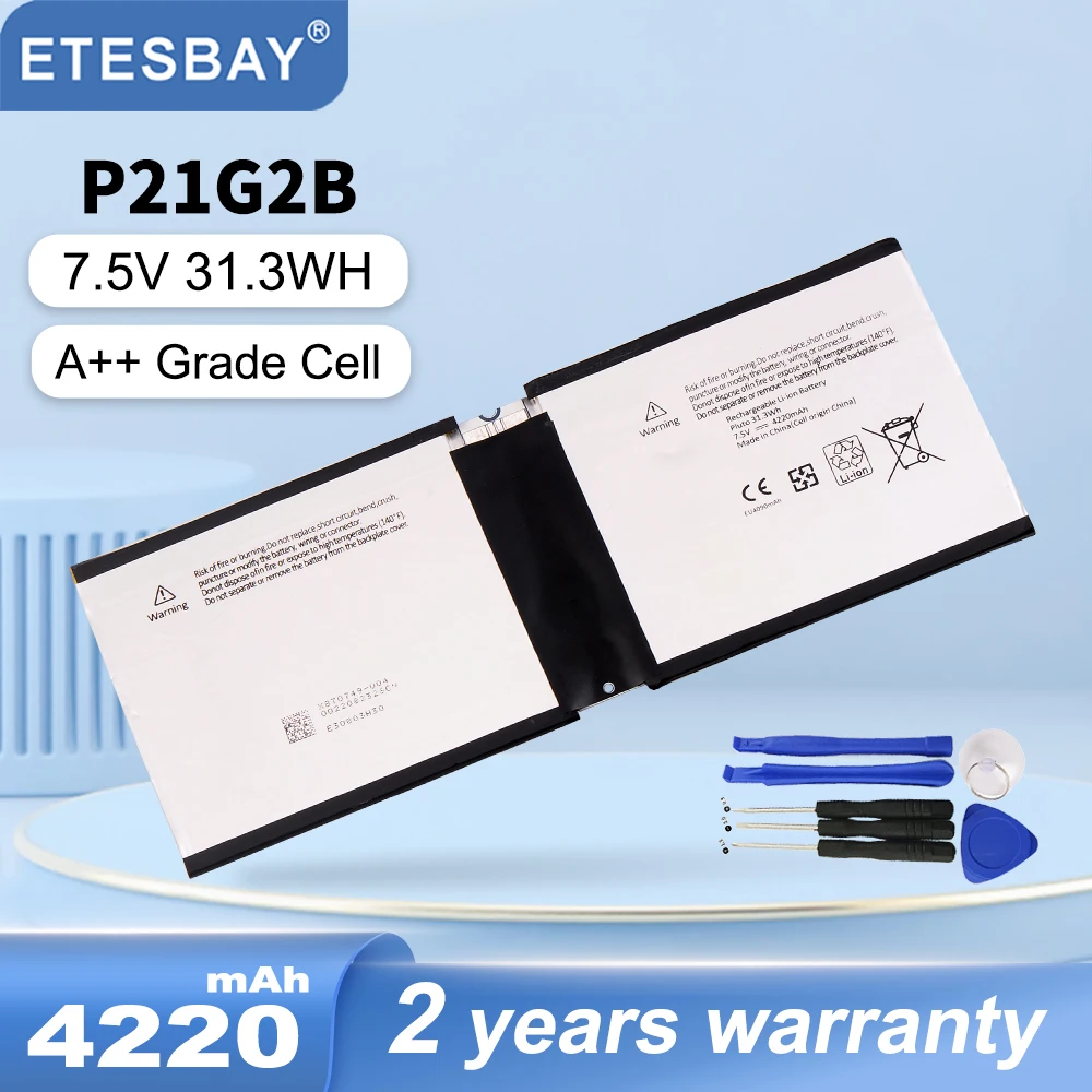 ETESBAY P21G2B Laptop Battery For Microsoft Surface RT 2 II RT2 10.6