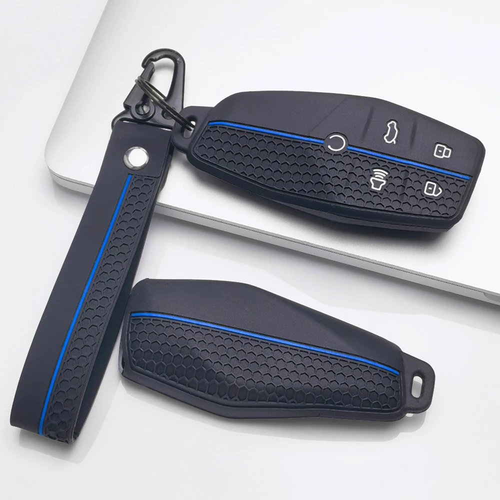 Key Case Cover Keychain For MG One For Roewe iMAX8 D7 Soft Touch Lightweight Protective Cover Precise Fit Full Coverage Stylish