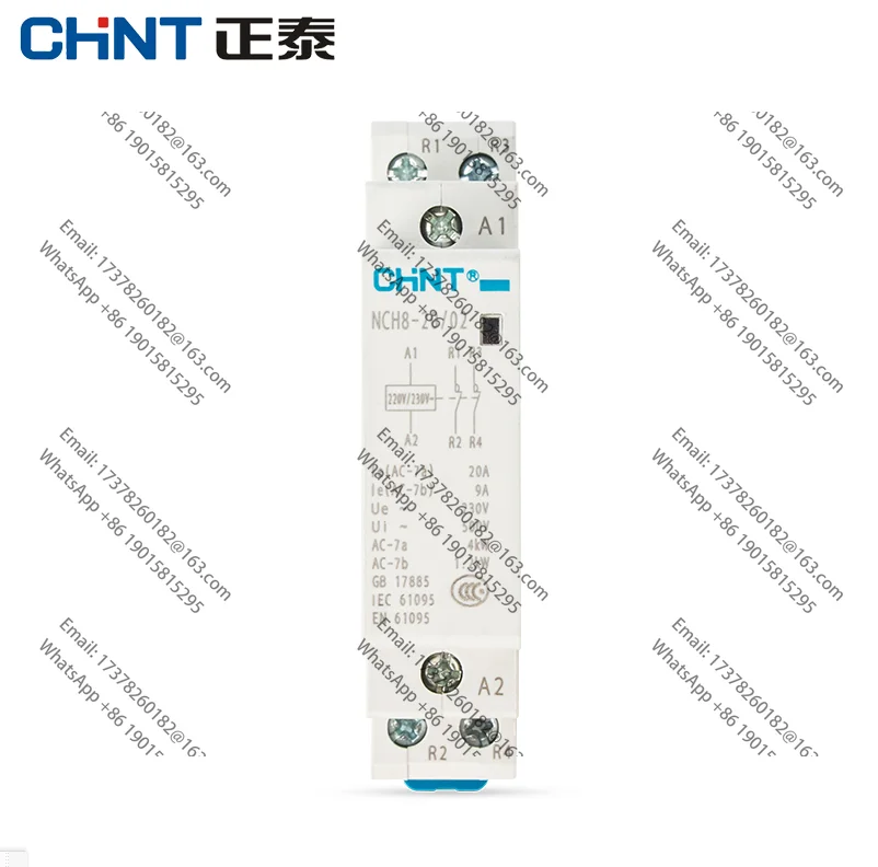 CHINT-Contactor doméstico Modular AC، NCH8-20، 220V، 230V، CA، 20A، 1NO، 1NC، 2NO، 2NC 5 قطع السعر