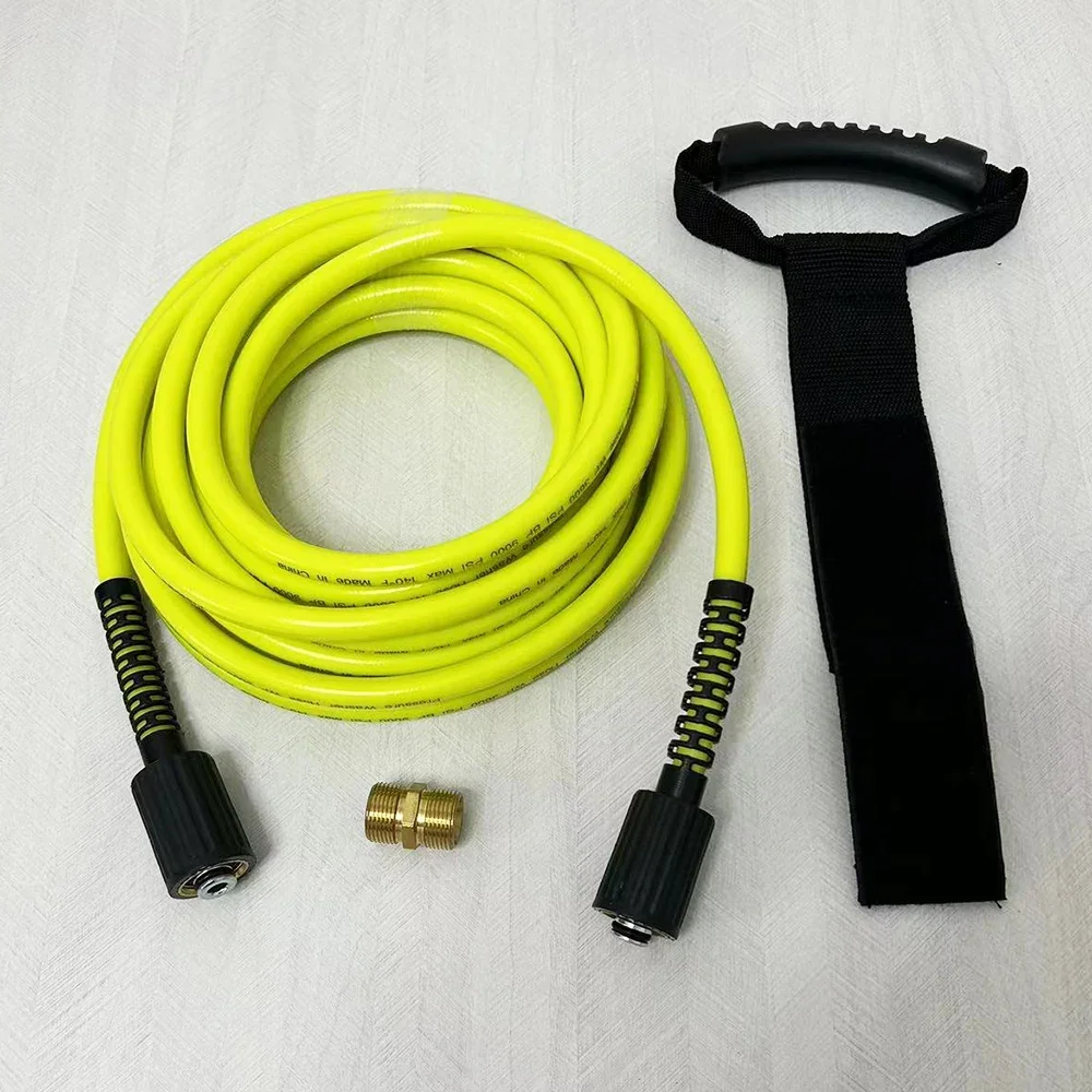 Manguera de lavadora a presión súper Flexible, manguera de extensión de limpieza de agua para lavado de coches con M22-14-15mm para Karcher Elitech Interskol