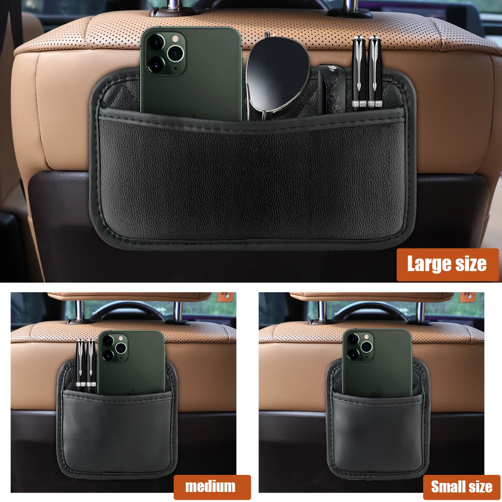 1 قطعة جديد بولي Leather الجلود سيارة تخزين جيب المقعد الخلفي/الباب/وحدة التحكم المركزية للأشياء الصغيرة سيارة حقيبة التخزين العالمي لجميع المركبات #6