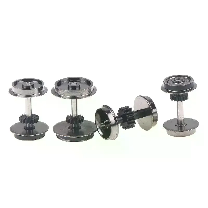 2 Pieces HO Scale Wheels Upgrade DC Wheel Set For 1:87 Model Trains Railroad HO Gauge Wheels For Model Trains DIY Accessory