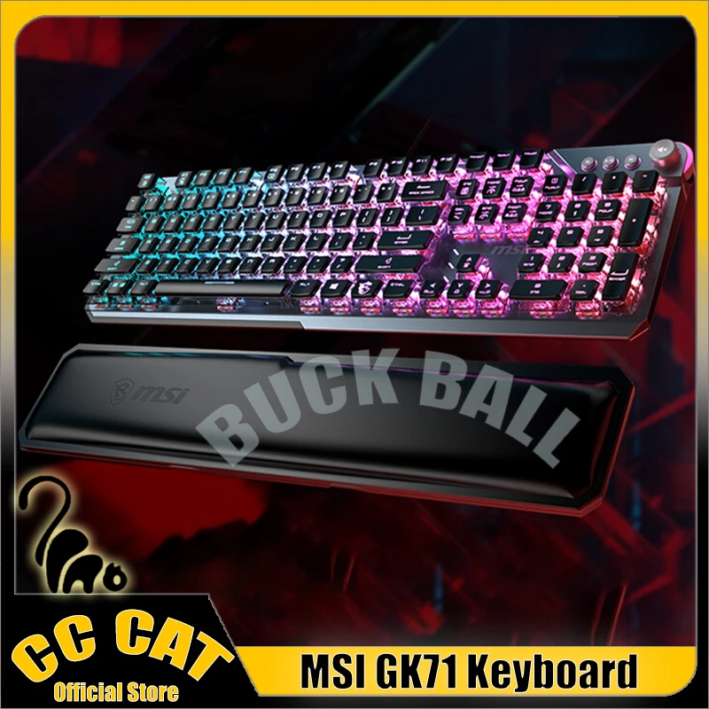 

Msi Gk71 Mechanical Keyboard Gaming Keyboard Aluminium Wired Keyboard Single Mode 104keys With Hand Rest Rgb Esports Keyboards