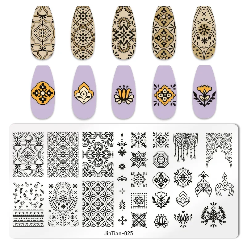 nail art printing board flower letter graphic character pattern transfer printing template large quantity