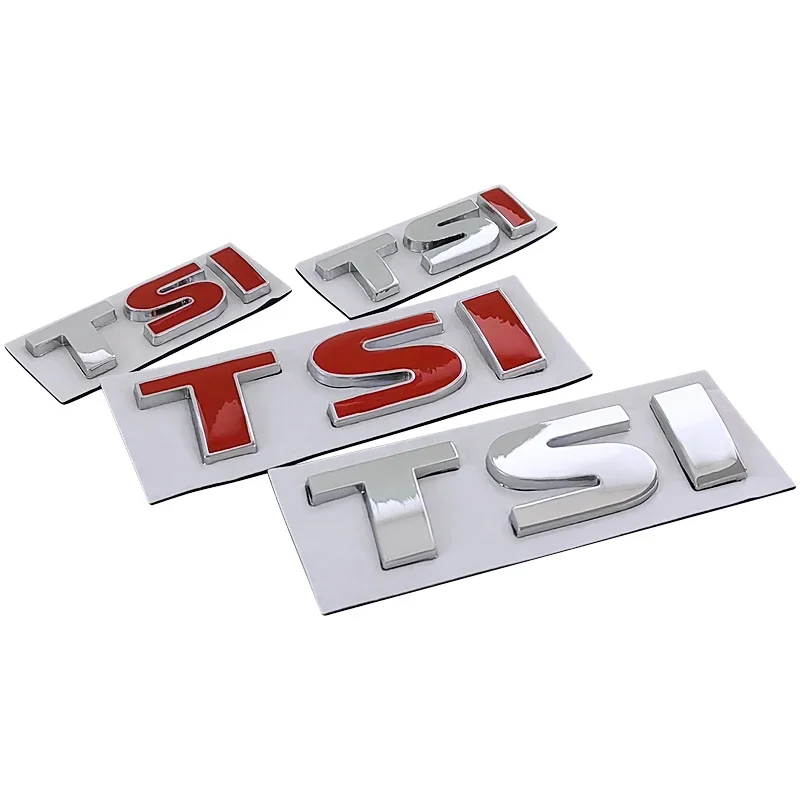 Emblema Lateral de Metal TSI para Carrocería de Coche, Adhesivo para Maletero Trasero para Volkswagen VW Touareg, Tiguan, Polo, Vento, Golf, Passat, Jetta, Sagitar
