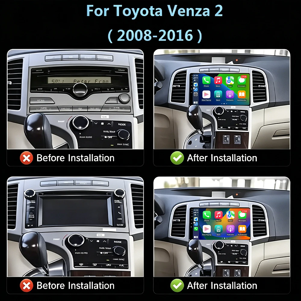 Android 16 Auto Radio For Toyota Venza 2008 2009 2010 2011 2012 2013 2014 2015 2016 4G Car Multimedia GPS Navi auto radio