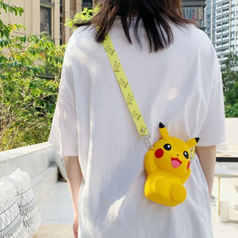 Kawaii Pokemon Pikachu portmonetka Cartoon Anime śliczna torba na ramię przenośny plecak dla dzieci moda urok dziewczyny prezenty świąteczne