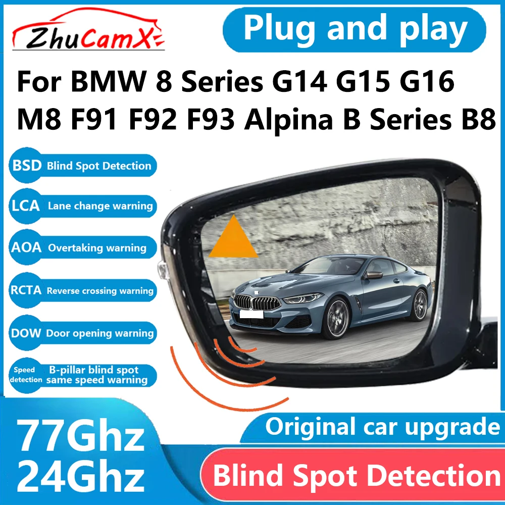 for BMW 8 Series G14 G15 G16 M8 Alpina B Series B8BSD Blind Spot Detection Sensor Radar Driving Warning System Plug and Play