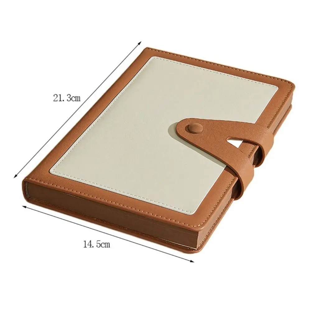 Useful A5 Diary Notebook Buckle Retro Meeting Notepads Thicken PU Schedule Book Office