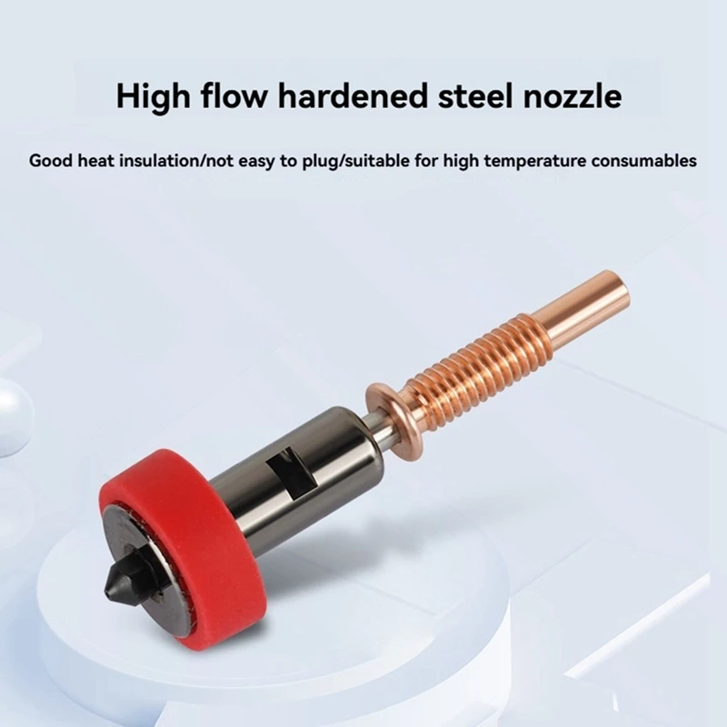 For REVO Hotend Extruder High Flow Hardened Steel Nozzle 0.4Mm Replaceable Nozzles 3D Printer Accessories