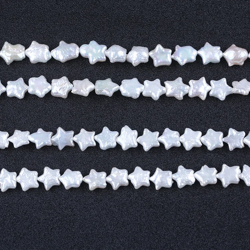 11-12mm five-pointed star shape freshwater pearl keshi loose pearls