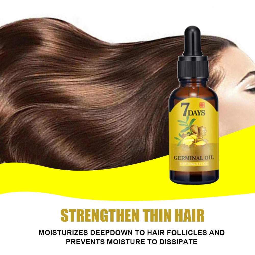 Fast Hair Growth Men Women Ginger Growth Hair Oil Treatment Anti Hair Loss Scalp Treatment Serum Products Beauty Healthwholesale - view 3