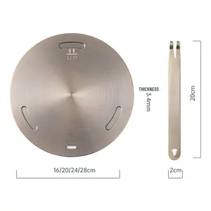 لوحة حلقة ناشر الحرارة من الفولاذ المقاوم للصدأ ، طباخ التوصيل الحراري ، واقي الطباخ ، إكسسوارات المطبخ أعلى 8 مبيعات لشواية موقد الخشب - No3