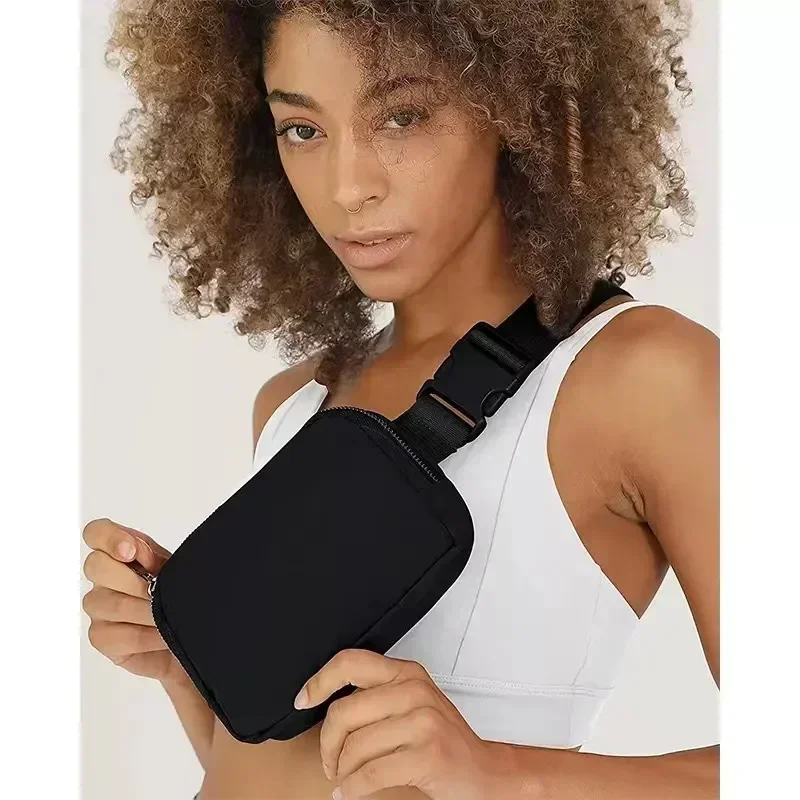 Fanny Pack de esportes ao ar livre para homens e mulheres, cinto feminino, cintura, zíper, tiracolo, ombro, casual, viagem, LL, 2024