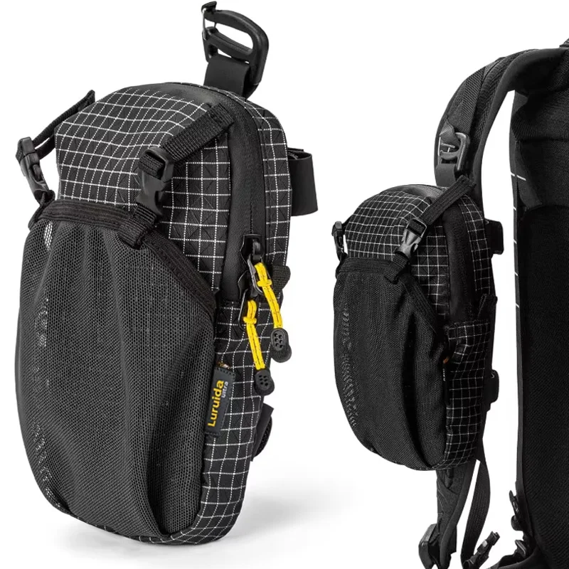 Backpack Shoulder Strap Pouch - Waterproof Strap Pack Phone Pouch Backpack Strap Pocket Attachment Bag for Sports Hiking Camping