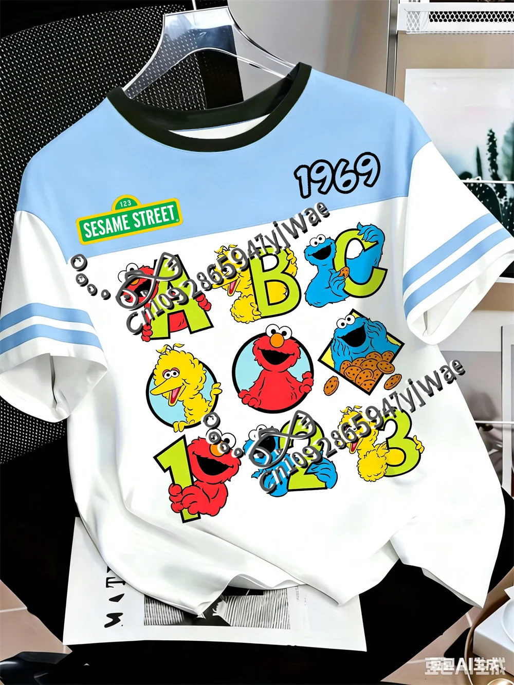 2026 Sesamstraße Cartoon Animiertes Trikot 3D-Grafik Bedruckt Kurzarm Jungen Mädchen Lässige Streetwear Herren Damen T-Shirts – Detail 6