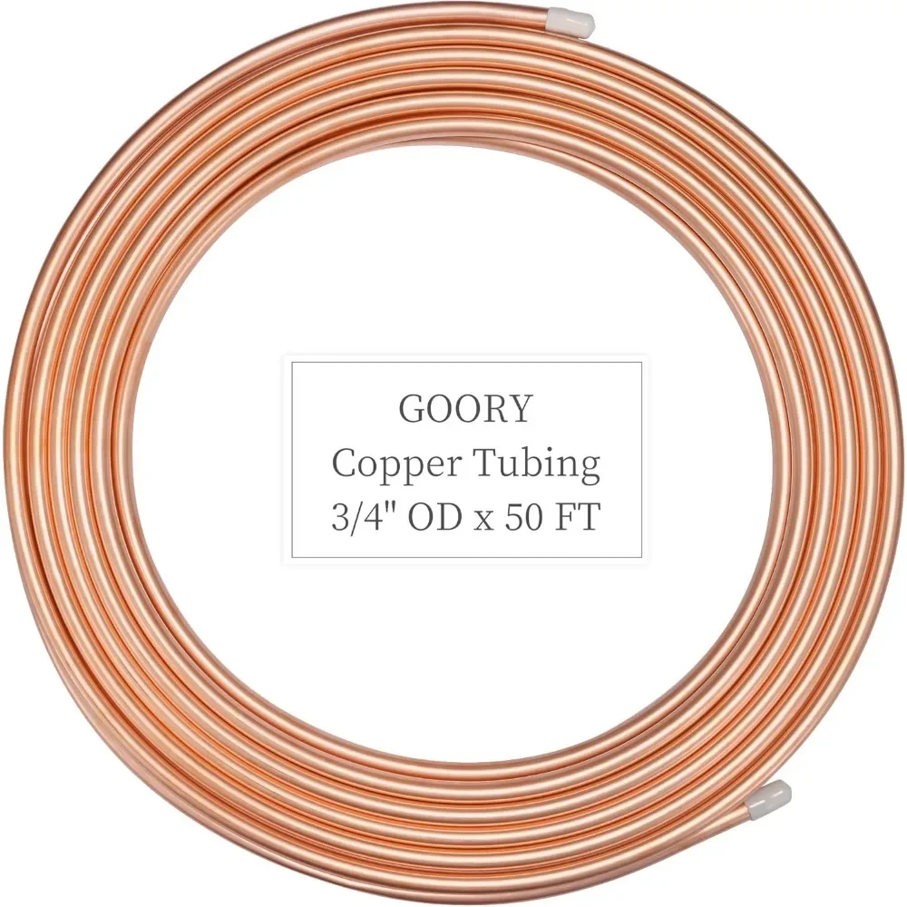 US Shipping 3/4 Inch OD Soft Copper Refrigeration Tube Coil 50 Feet Seamless HVAC ACR ASTM B280 C12200