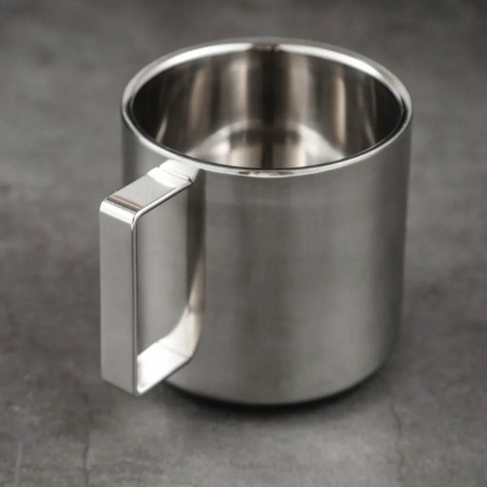 

Practical Stainless Steel Coffee Cup Set 180/200/280ml Hot Resistant Tea Cup with Spoon Smooth Surface Thermal Mug Restaurant