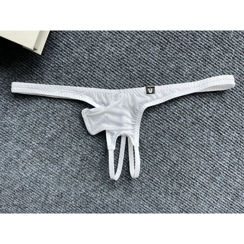 Open Penis G-string Men Erotic Panties Jj Sheath Underwear T-back Underpants Cock Hole Panties Gay Bare Butt Thongs Lingerie