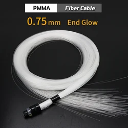 End Glow Fiber Optic Cable Dia 0.75mm PMMA Optical Fiber Cable for all kind of LED Light Engine DIY Car roof Starry Sky Effect