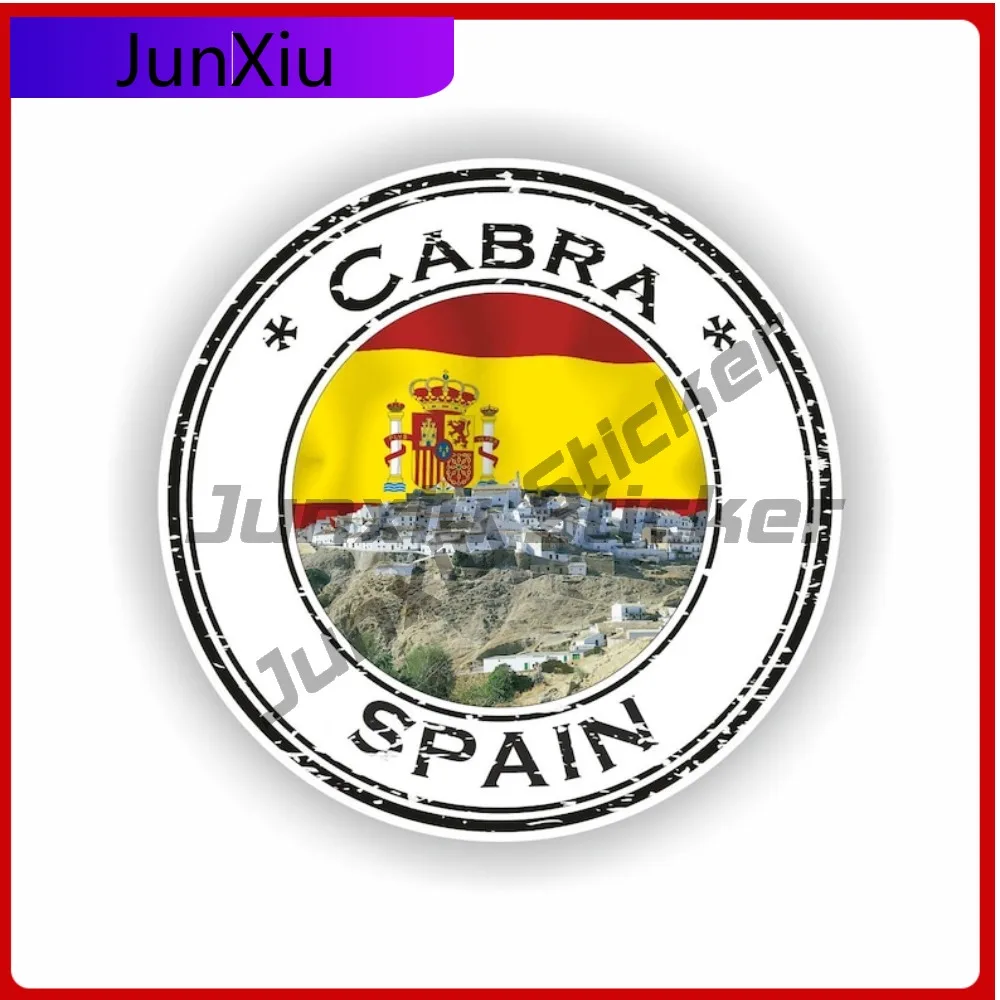 

Cabra Spain Seal Unique Wall Weatherproof Accessory Symbol Round Sticker Cute Car Vinyl Trendy Decoration Wall Window Truck