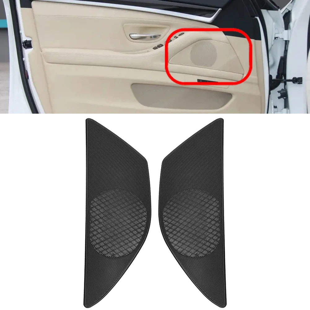 

2pcs Door Speaker Grille 51417225969 51417225980 ABS Black For BMW 5 Series F18 Sedan F10 Touring F11 Edition F11 For Facelift
