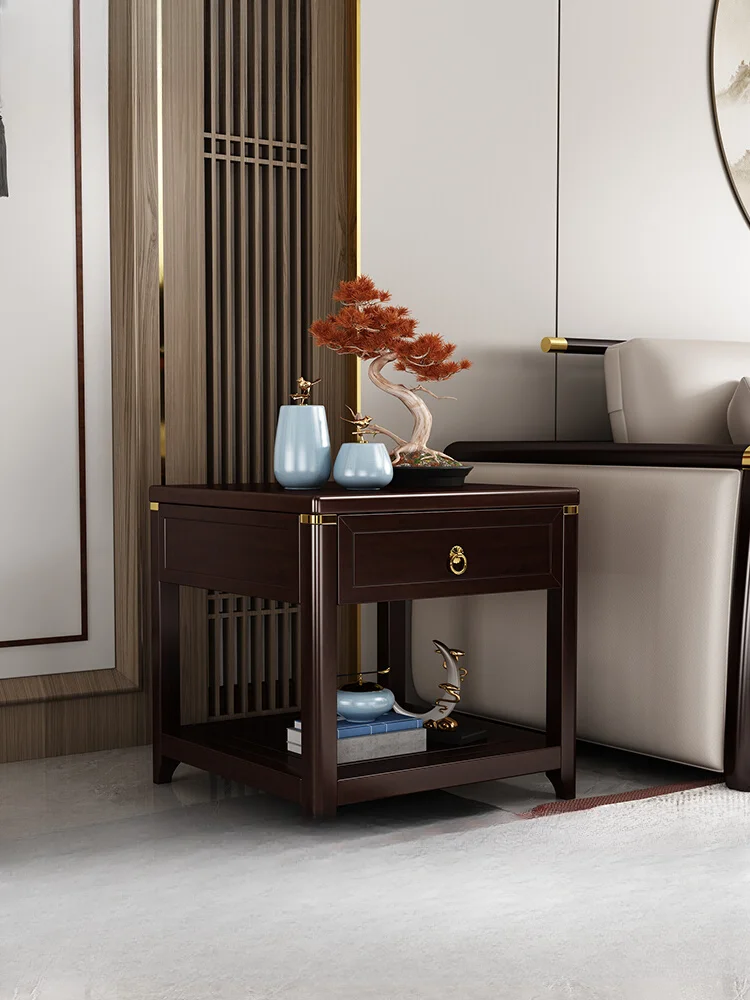 원목 모던 코너 측면 캐비닛 이미지