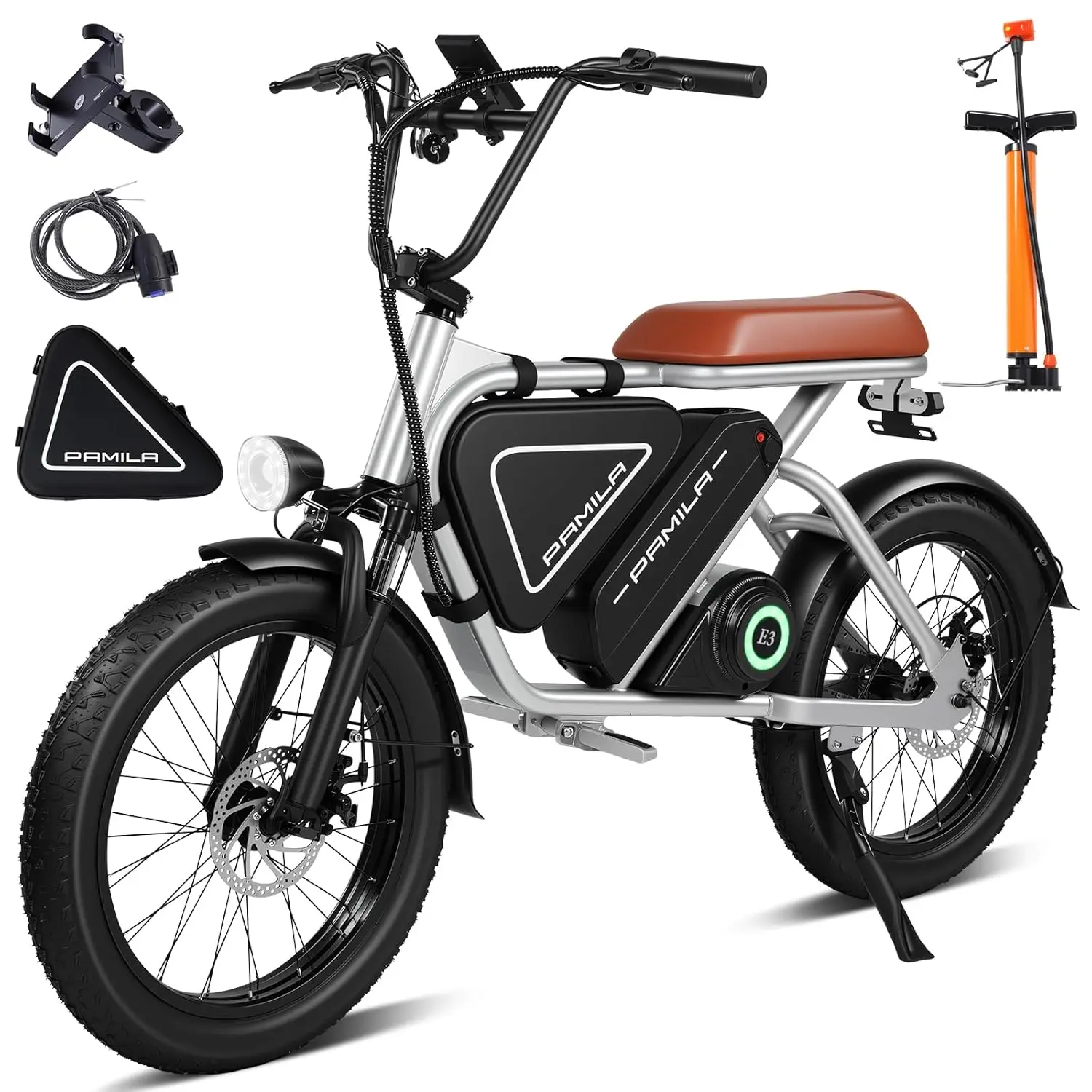 

Электросамокат с центральным двигателем 1000 Вт для взрослых, внедорожный электросамокат с толстыми шинами 20 дюймов, съемная батарея 48В 25Ач, 42 км/ч, 60, настраиваемый