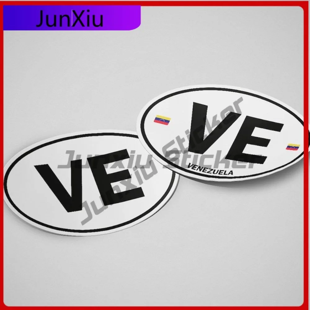 

Venezuela Flag Sticker Oval-shaped White and Black Country Cool Air Conditioners Refrigerators Waterproof Anti UV Car Styling