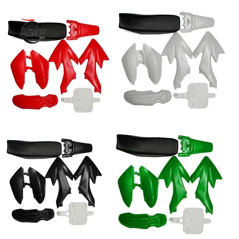 

A64P-8Pcs 50Cc 110Cc 125Cc 140Cc Plastic 4-Stroke Crf50 Pit Off-Road Bike Set Mudguard Seat - Motorcycle Motorcycle Diy Kits
