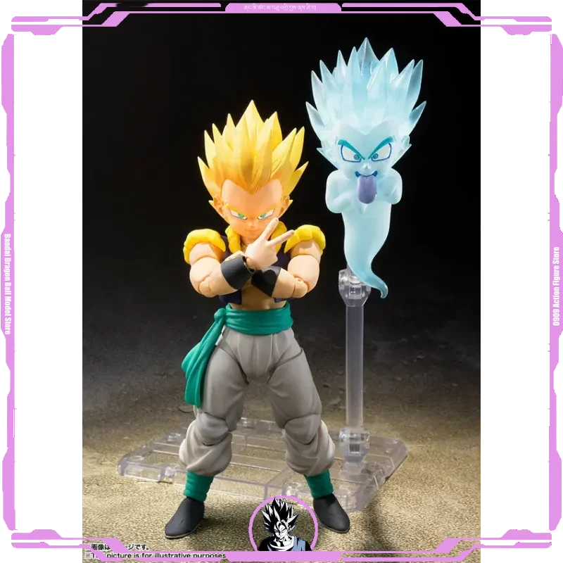 In stock Bandai original SHF Gotenks naughty action figure model toy gift SH figuards yellow hair