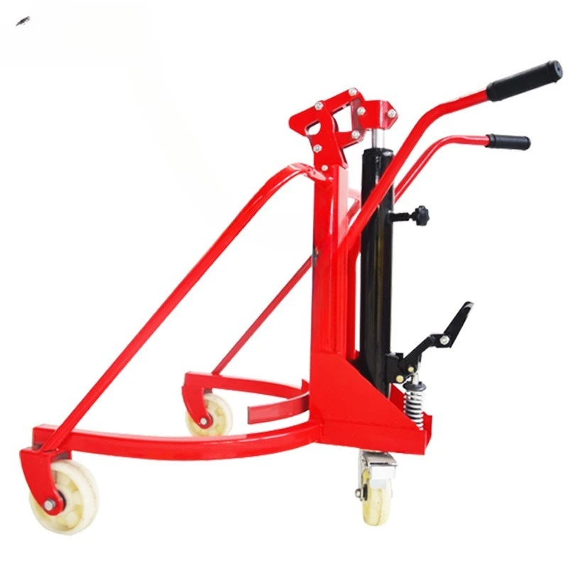 

Oil drum truck 350kg hand push hydraulic oil drum handling small fork pedal oil drum