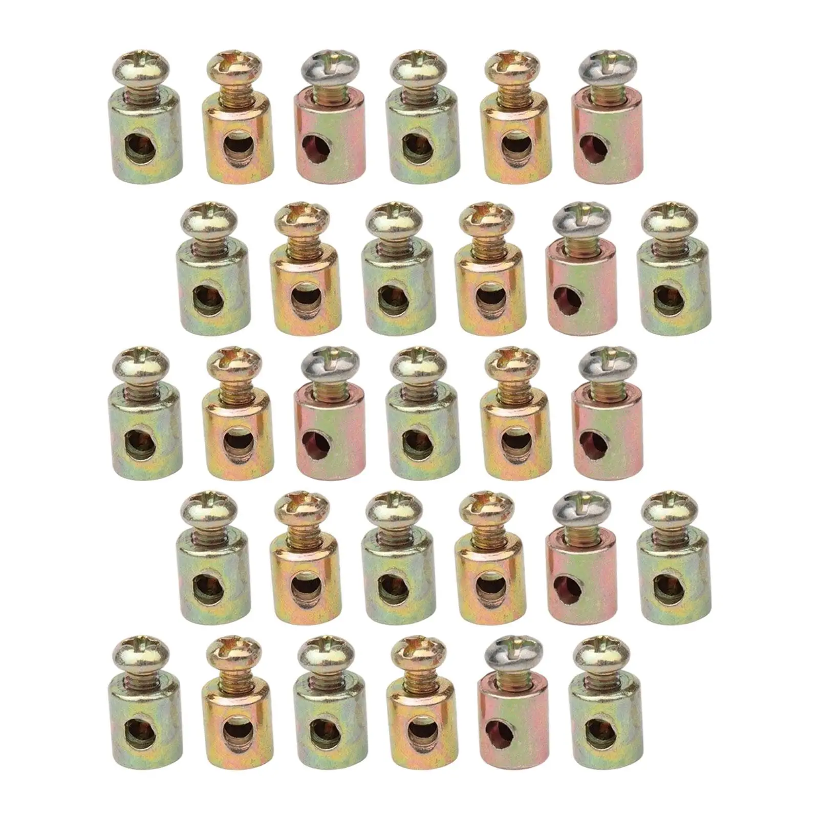 30Pcs Cable Throttle Choke Universal Metal Lock Clamps Brake Line Throttle Cable Ends for Tractor Motorized Bike