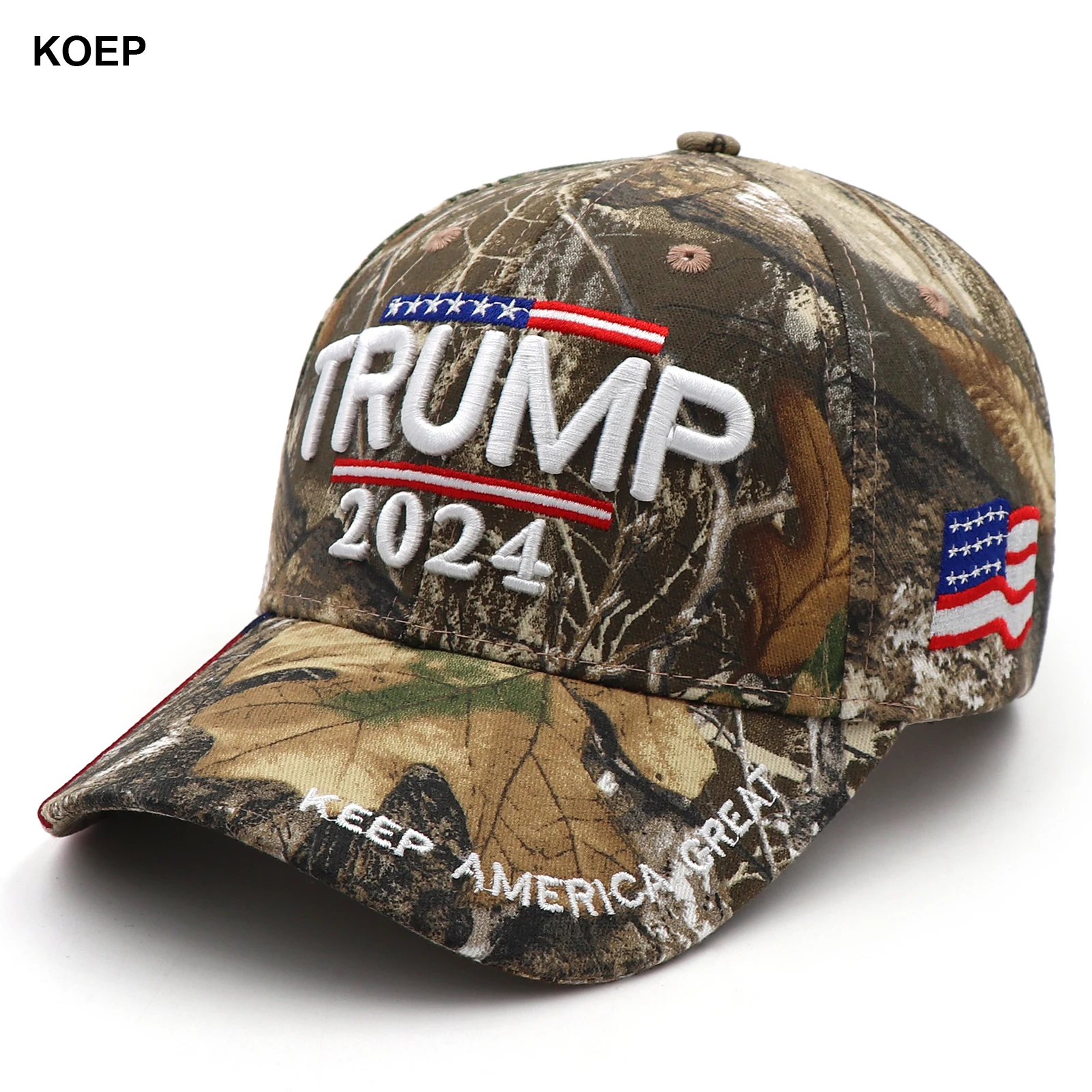 Donald Trump 2024 Cap Camouflage USA Flag Baseball Caps Keep America Great Again Snapback President Hat 3D Embroidery Wholesale